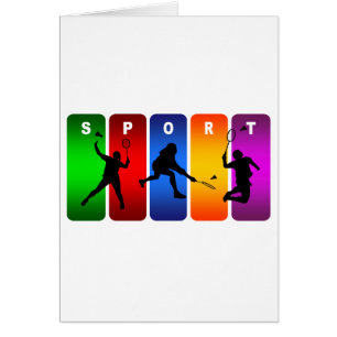 Emblème multicolore de badminton