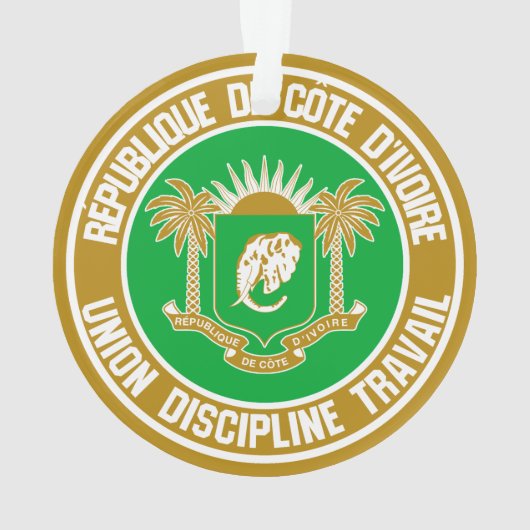 Emblème rond de Côte d'Ivoire (dos)