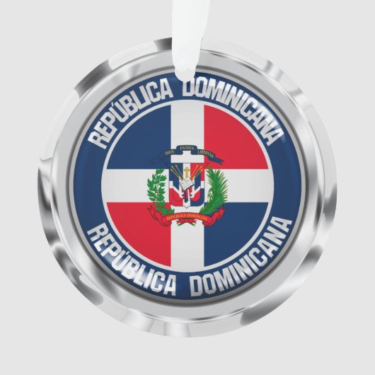 Emblème rond de la République Dominicaine (devant)