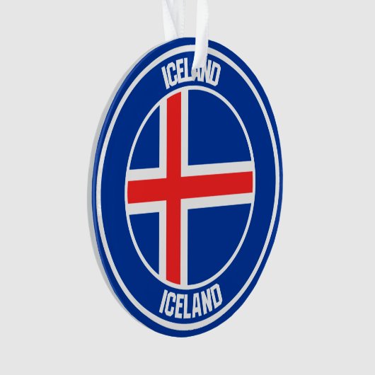 Emblème rond Islande (devant)