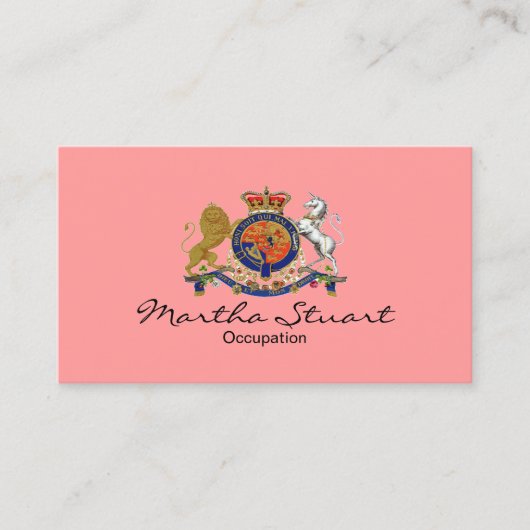 Emblème royal ~ Carte de visite / Unisex (Devant)
