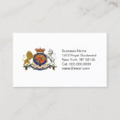 Emblème royal ~ Carte de visite / Unisex (Dos)