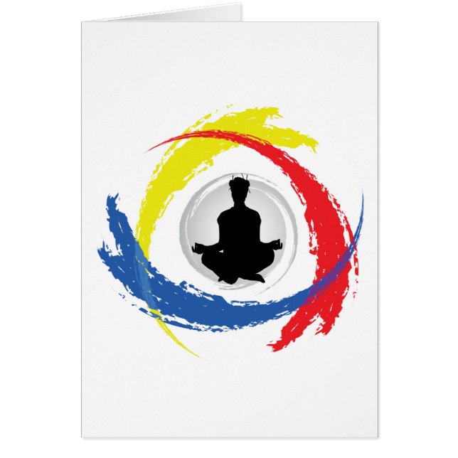 Emblème tricolore de yoga (Devant)