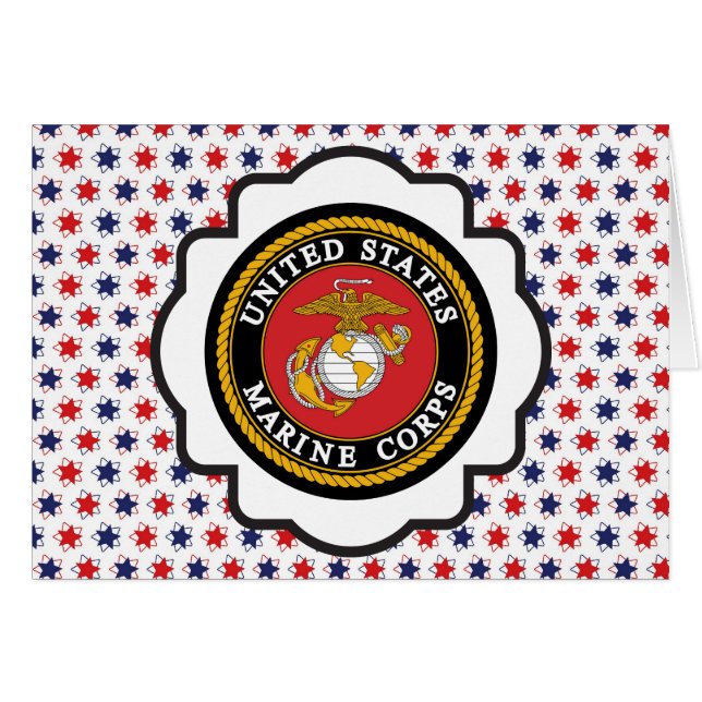 Emblème USMC avec étoiles rouges blanches et bleue (Devant horizontal)