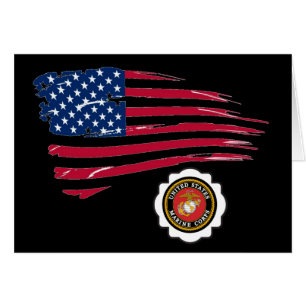 Emblème USMC et drapeau américain