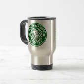 Emblème Vert Personnalisé Logo Café Boutique Mug (Devant gauche)