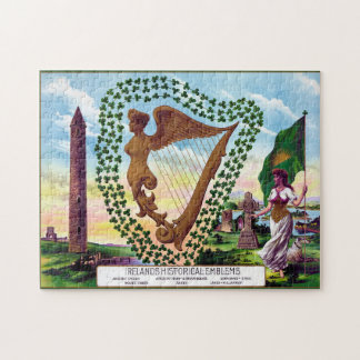Emblèmes d'Irlande Harp Clover Puzzle