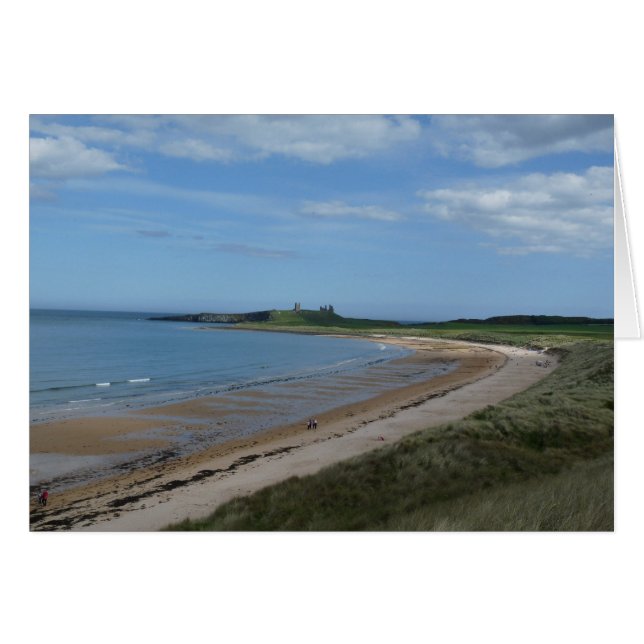 "Embleton Beach vue du château de Bamburgh" (1) (Devant horizontal)