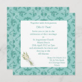EMBOSS ÉLÉGANT IMPRIMER FAIRE-PART DE MARIAGE VERT (Devant / Derrière)