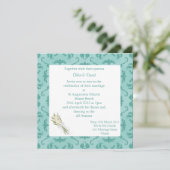 EMBOSS ÉLÉGANT IMPRIMER FAIRE-PART DE MARIAGE VERT (Debout devant)