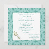 EMBOSS ÉLÉGANT IMPRIMER FAIRE-PART DE MARIAGE VERT (Devant)