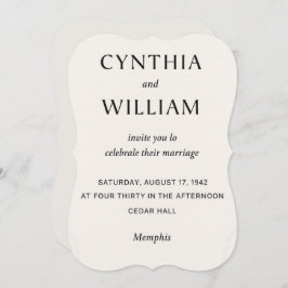 Embossed Cutout - Wedding Invitation Kaart