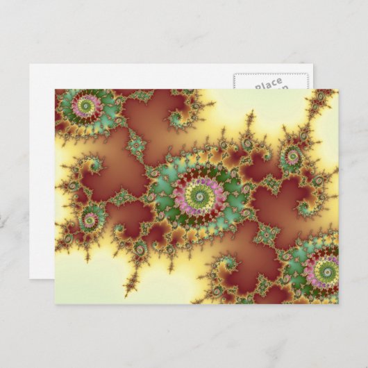 Embossed - Fractal Briefkaart (Voorkant / Achterkant)