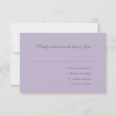 Embossed Look Damask Lavender et Star RSVP (Dos)