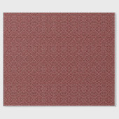 Embossed Red Glitter Damask Cadeaupapier (Vlak)