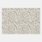 Embossed Shades of Off White Inpakpapier Vel (Voorkant 3)