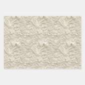 Embossed Shades of Off White Inpakpapier Vel (Voorkant 2)