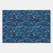 Embossed Shades of Royal Blue Inpakpapier Vel (Voorkant 2)