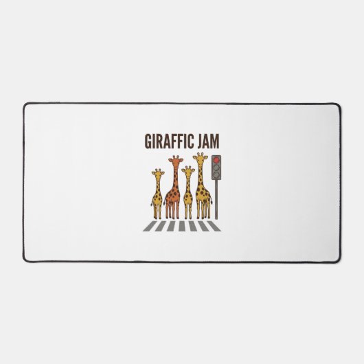 Embouteillage giraffic Drôle de girafe traversant (Recto)