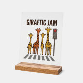 Embouteillage giraffic Drôle de girafe traversant (Angle)