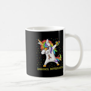 Embrace Difference Unicorn Dabbing Puzzle Autism Koffiemok