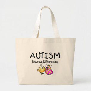 Embrace Differences (2 kuikens) Grote Tote Bag