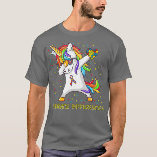 Embrace Differences Unicorn Dabbing Puzzle T-shirt