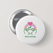 Embrace Diversity Ronde Button 5,7 Cm (Voorkant /achterkant)