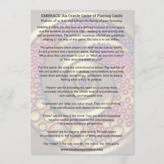 EMBRACE: een Oracle-spel van speelkaarten Kaart