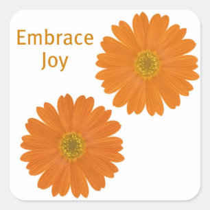Embrace Joy Daisies Vierkante Sticker