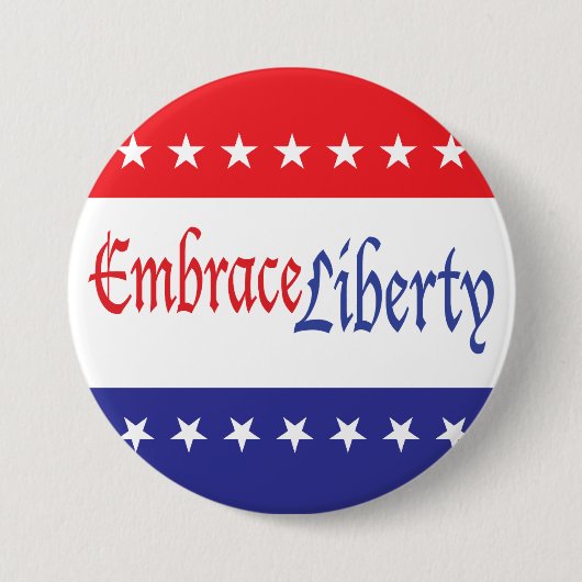 Embrace Liberty Ronde Button 7,6 Cm (Voorkant)