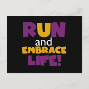 Embrace Life Paars Yellow Briefkaart