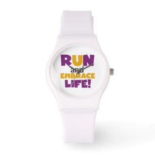 Embrace Life Paars Yellow Horloge