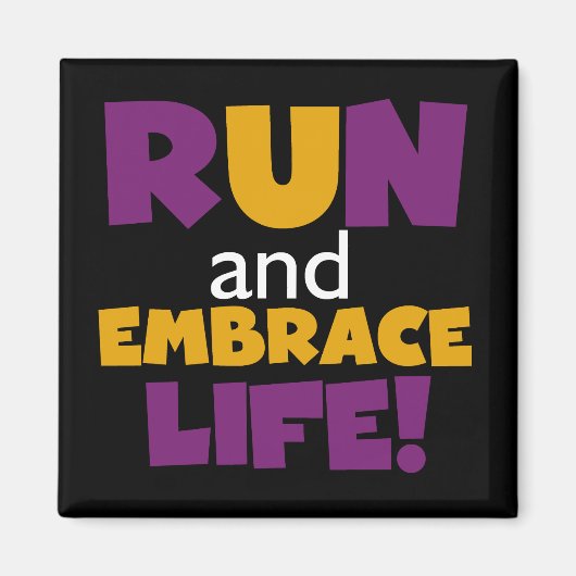 Embrace Life Paars Yellow Magneet (Voorkant)