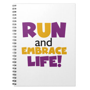 Embrace Life Paars Yellow Notitieboek