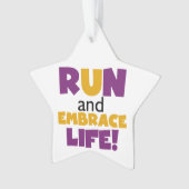 Embrace Life Paars Yellow Ornament (voorkant)