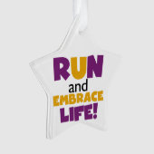 Embrace Life Paars Yellow Ornament (voorkant)