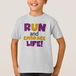 Embrace Life Paars Yellow T-shirt