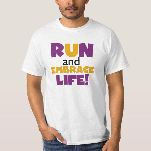 Embrace Life Paars Yellow T-shirt (Voorkant)