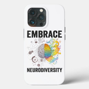 Embrace Neurodiversity Adhd Awareness Giftneurodiv iPhone 13 Pro Hoesje