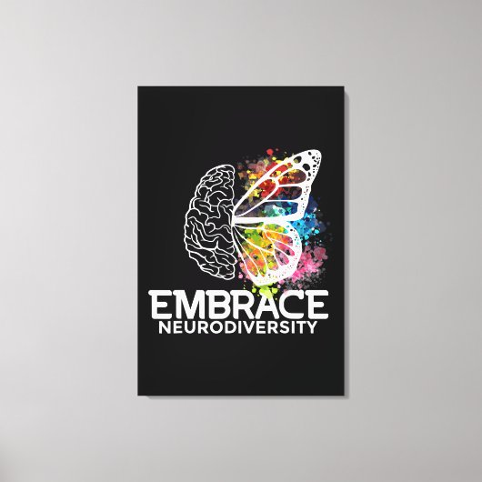 Embrace Neurodiversity - and awareness Canvas Afdruk (Voorkant)