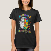 Embrace Neurodiversity Autism Awareness ASD Men Wo T-shirt (Voorkant)