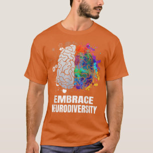Embrace Neurodiversity Autisme ADHD ASD Rainbow Br T-shirt