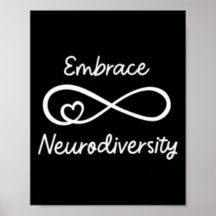Embrace Neurodiversity Autisme Awareness Teacher M Poster