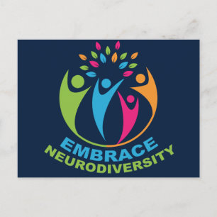 Embrace Neurodiversity Autisme Spectrum Colorful Briefkaart
