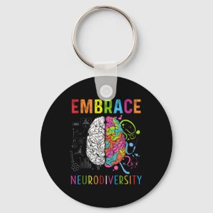 Embrace Neurodiversity Brain Embrace Adhd Autism Sleutelhanger