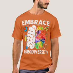 Embrace Neurodiversity Brain Embrace ADHD Autisme T-shirt