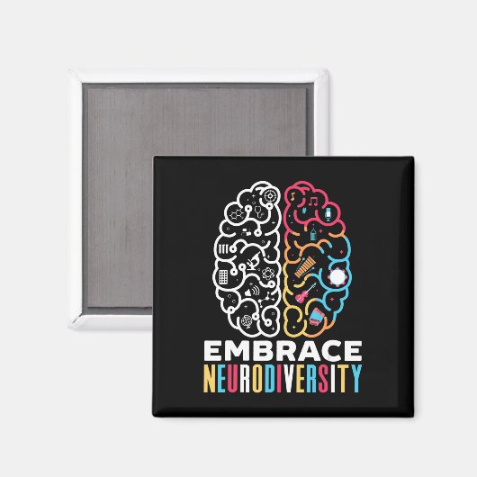 Embrace Neurodiversity Design for a Autism Awarene Magneet (Voorkant / Achterkant)