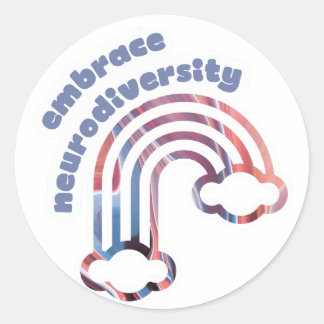 Embrace Neurodiversity Ronde Sticker