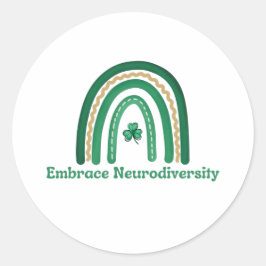Embrace Neurodiversity Round Sticker